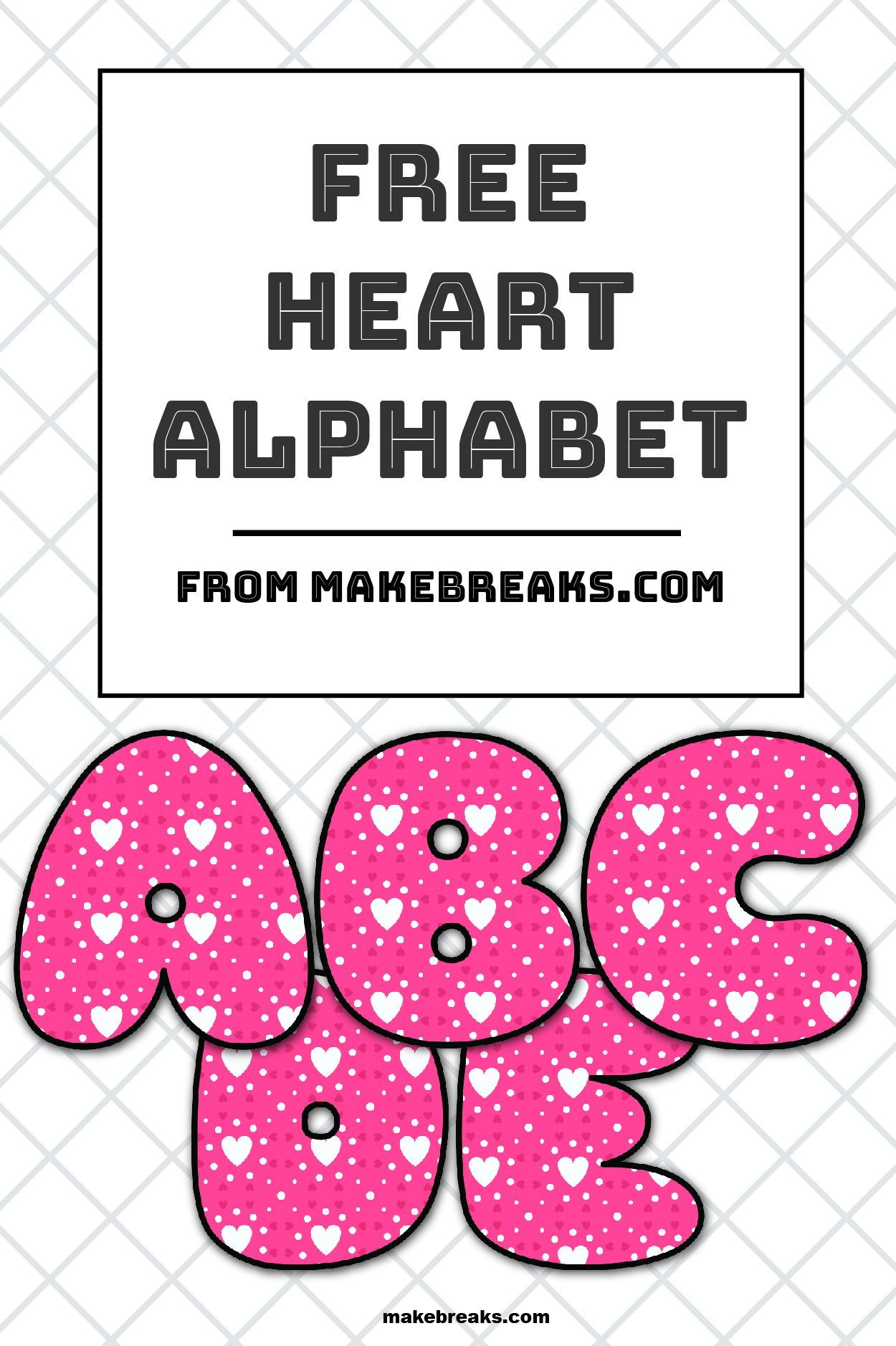 Colorful Printable Valentine Alphabet Letters