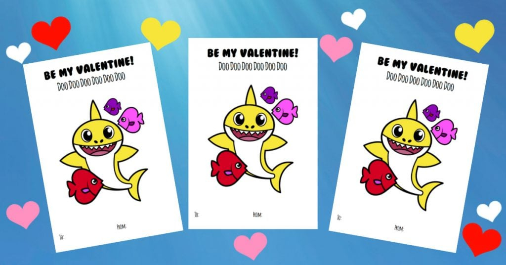 Baby Shark Valentine Printables