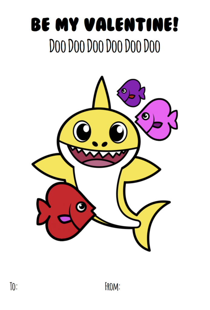 Baby Shark Printable Valentine