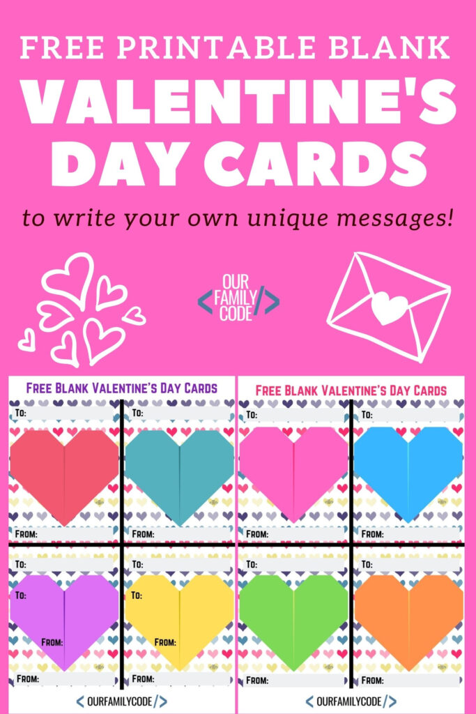 Blank Valentines Day Cards Printable
