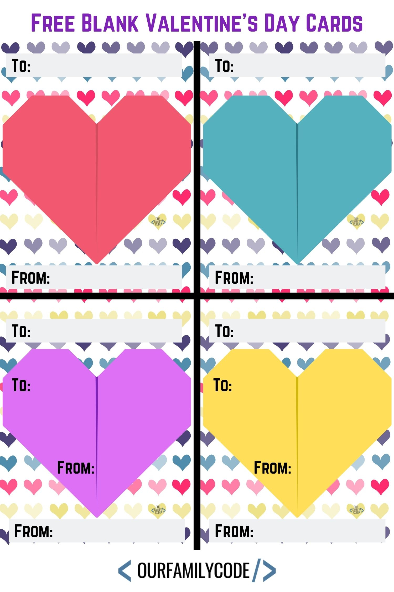 Blank Valentines Day Cards Printable