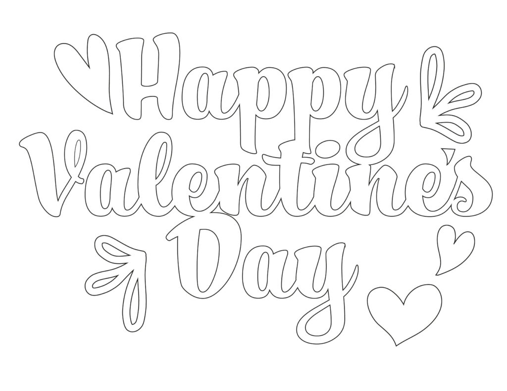 Happy Valentines Day Lettering Printable