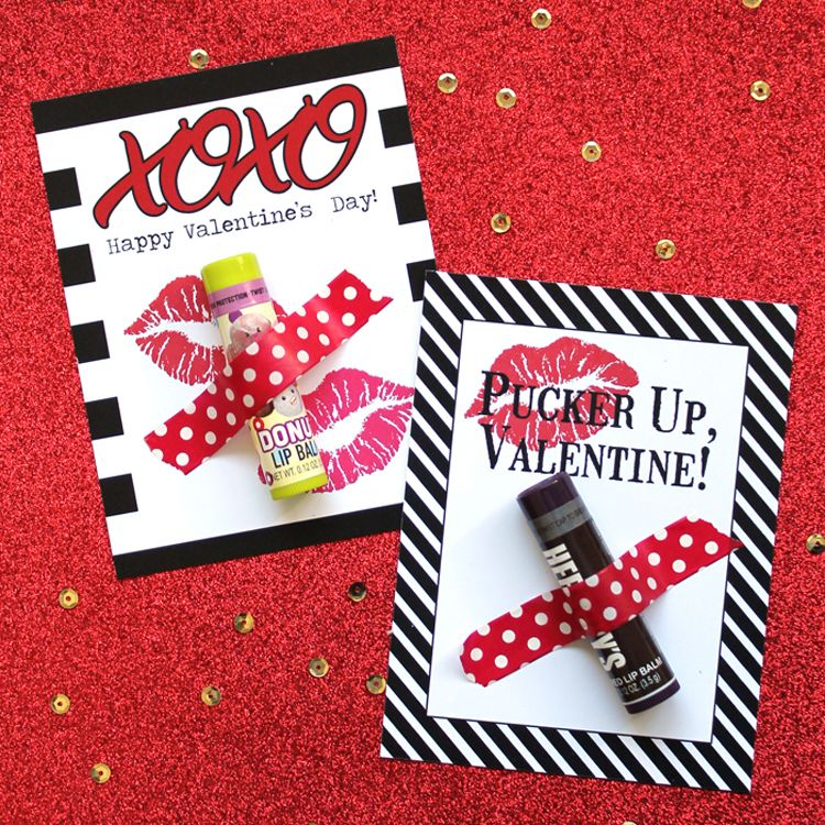 Chaptstick Free Printable For Valentine's Day