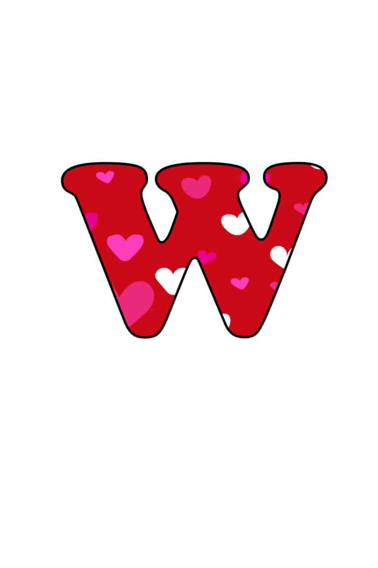 Colorful Printable Valentine Alphabet Letters