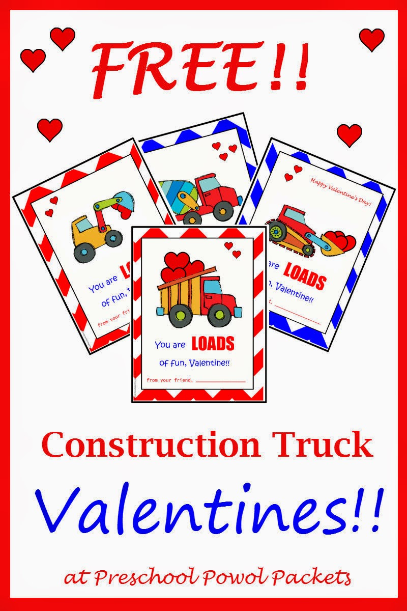 Free Printable Truck Valentines