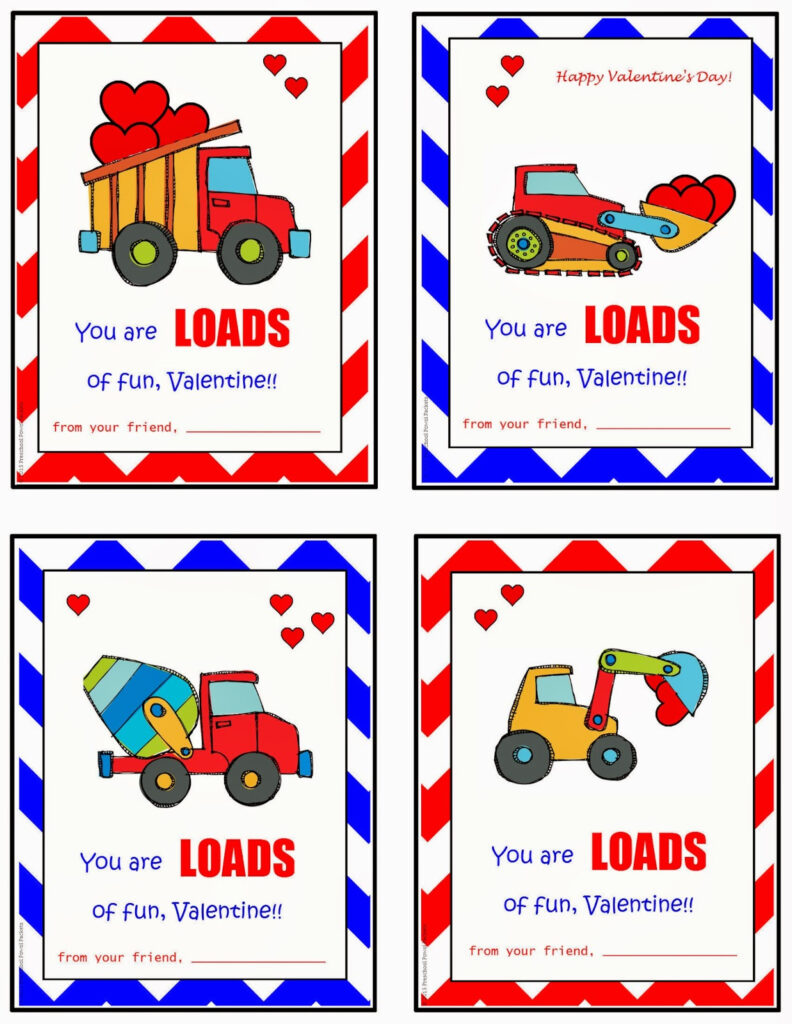 Free Printable Truck Valentines