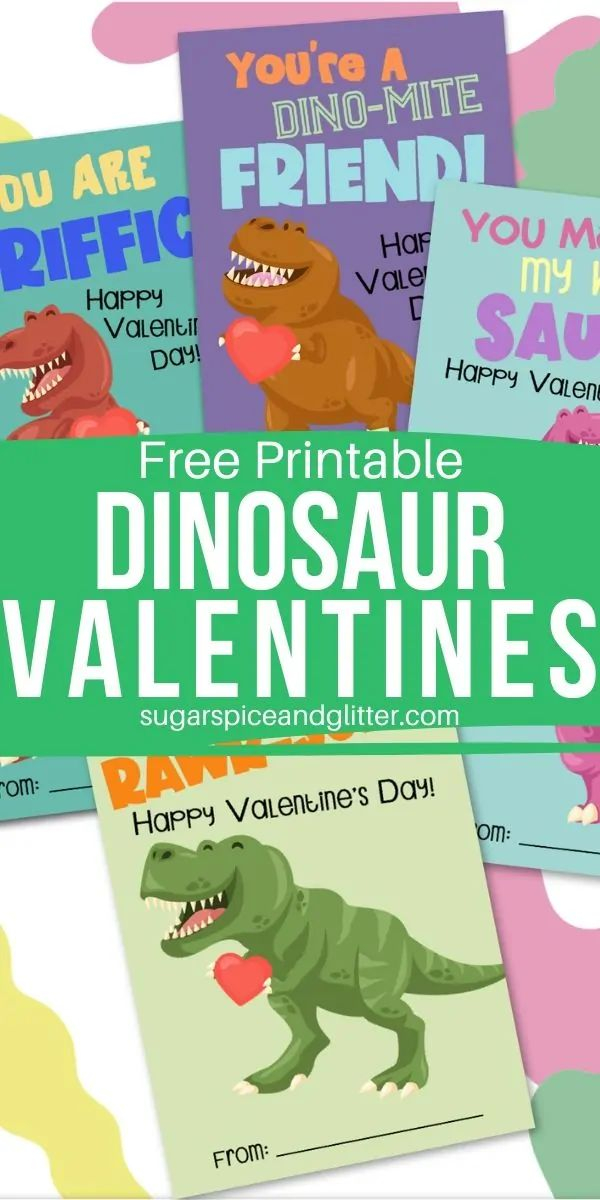 Dinosaur Valentine Free Printable