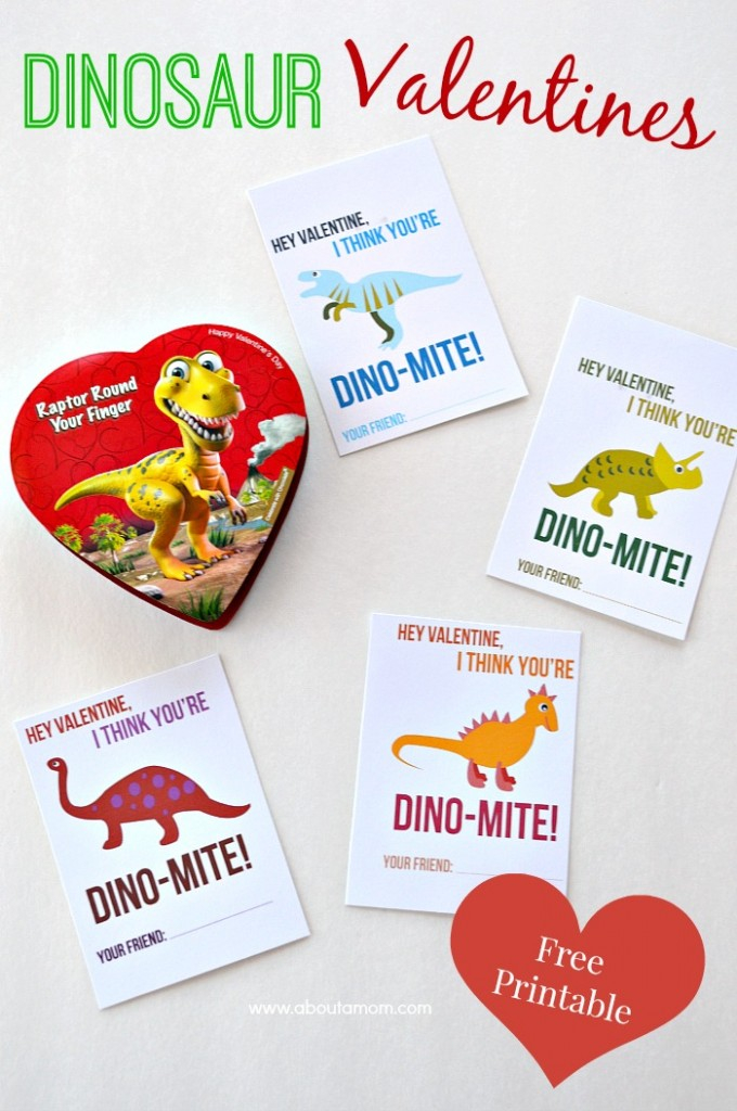 Free Printable Dinosaur Valentines