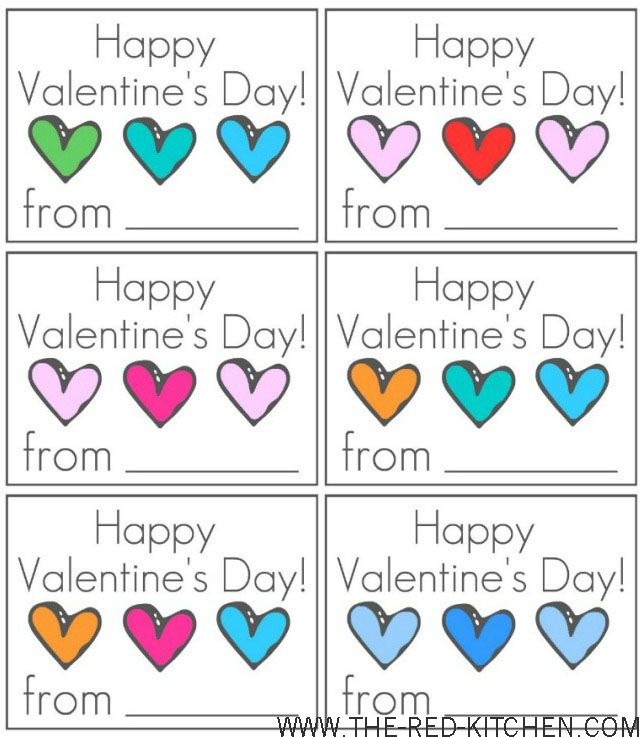 Printable Valentine Cards For Kindergarten