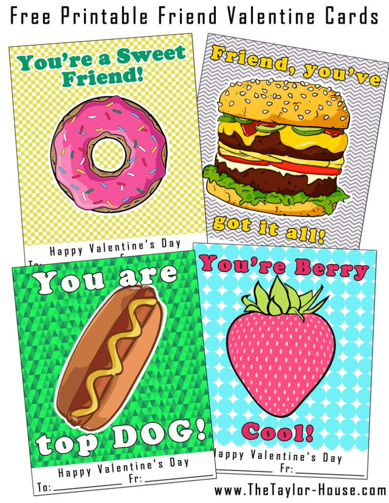 Printable Friend Valentine Cards