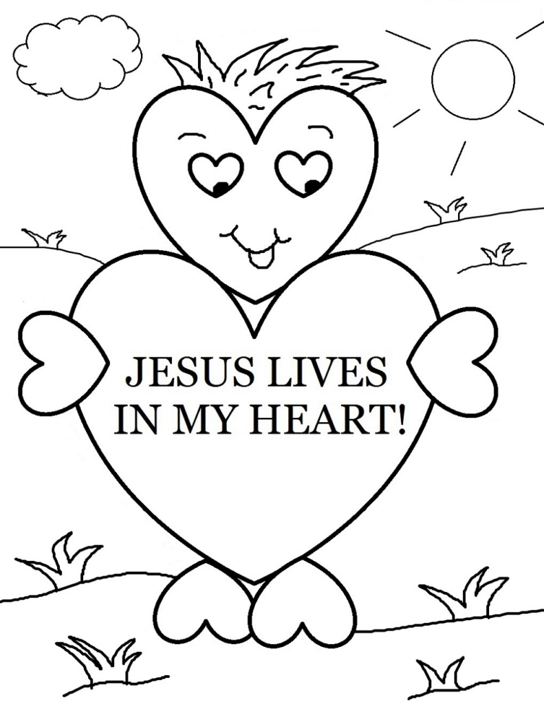 Bible Valentines For Kids Black And White Printable