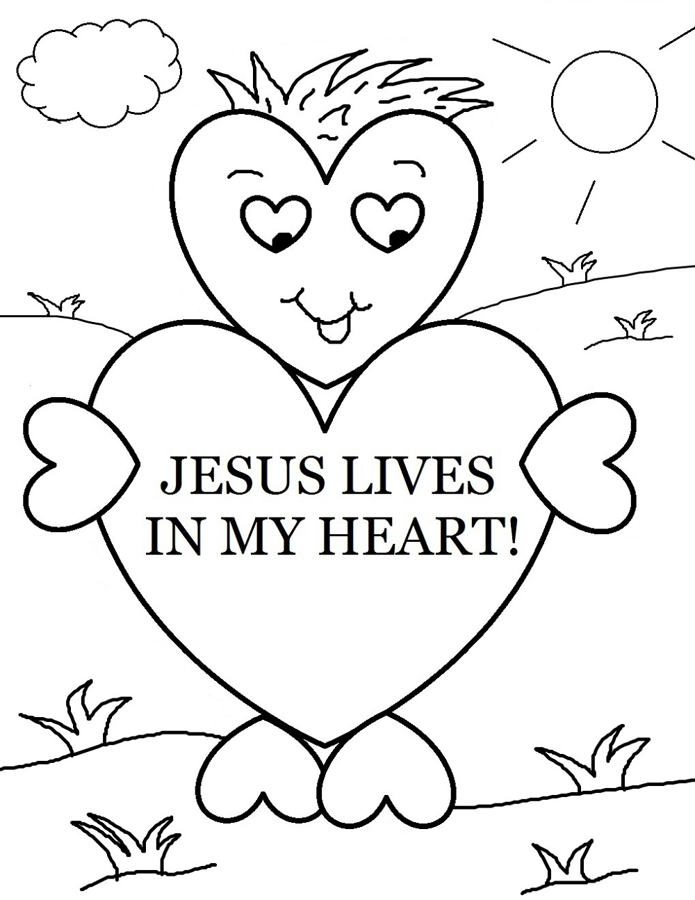 Bible Valentines For Kids Black And White Printable