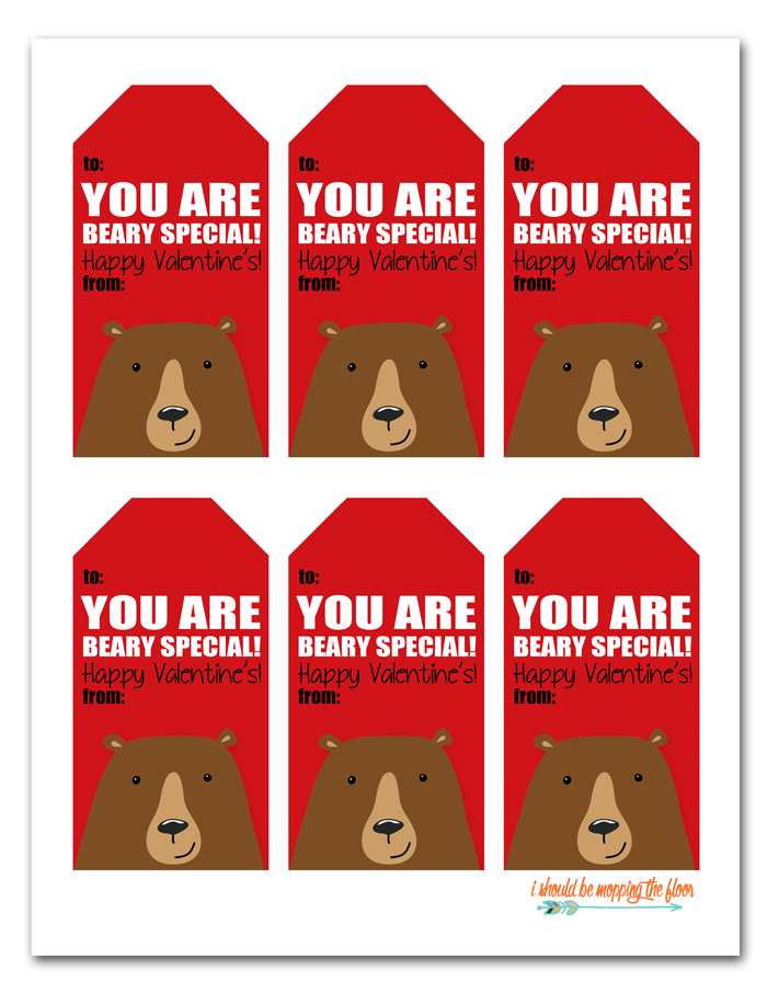 Beary Good Friend Valentine Free Printable
