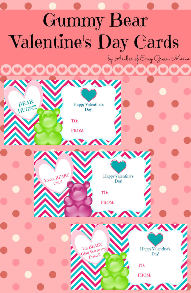 Free Printable Gummy Bear Valentines