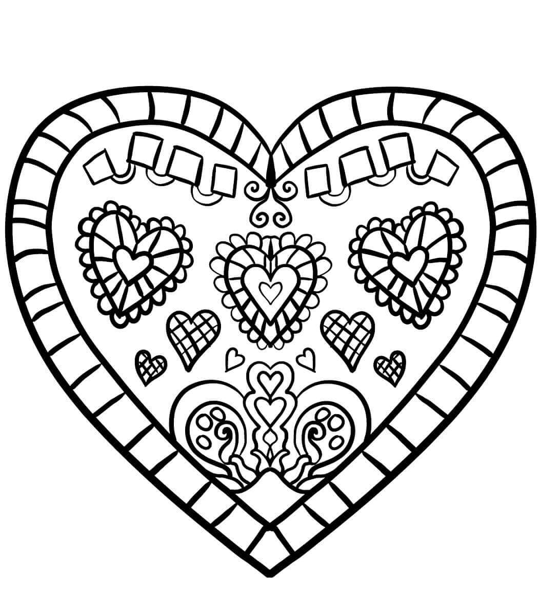 Free Printable Coloring Pages Valentine Heart