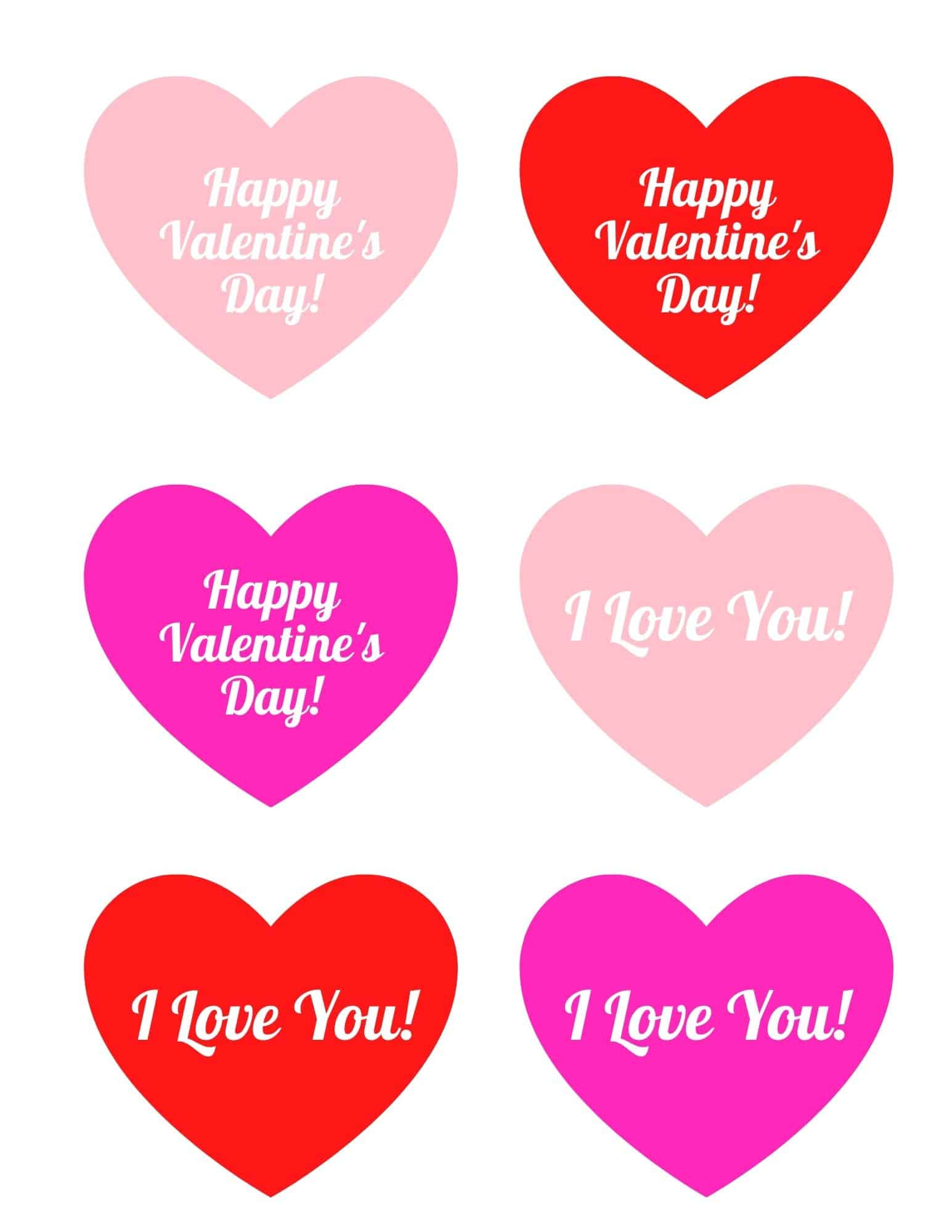 Valentine's Day Printable Hearts