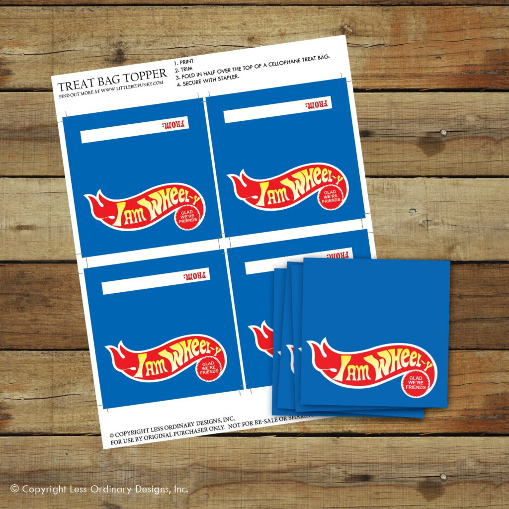 Hot Wheels Valentine Printable