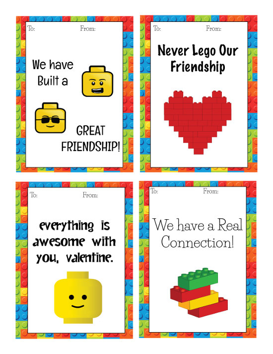Free Printable Lego Valentines Cards