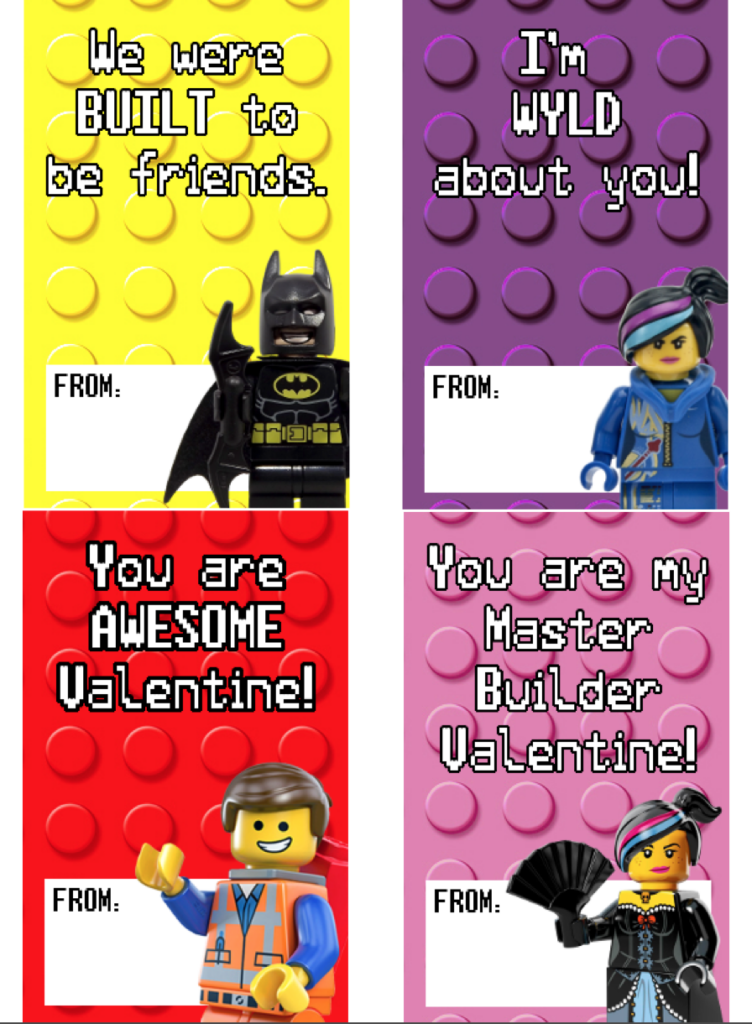 Free Lego Valentine Printables