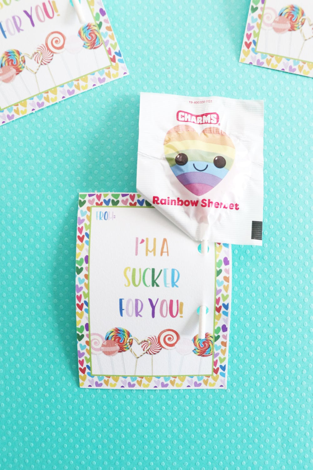 Free Printable Lollipop Valentines