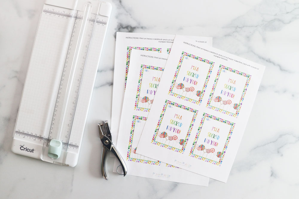 Free Printable Lollipop Valentines