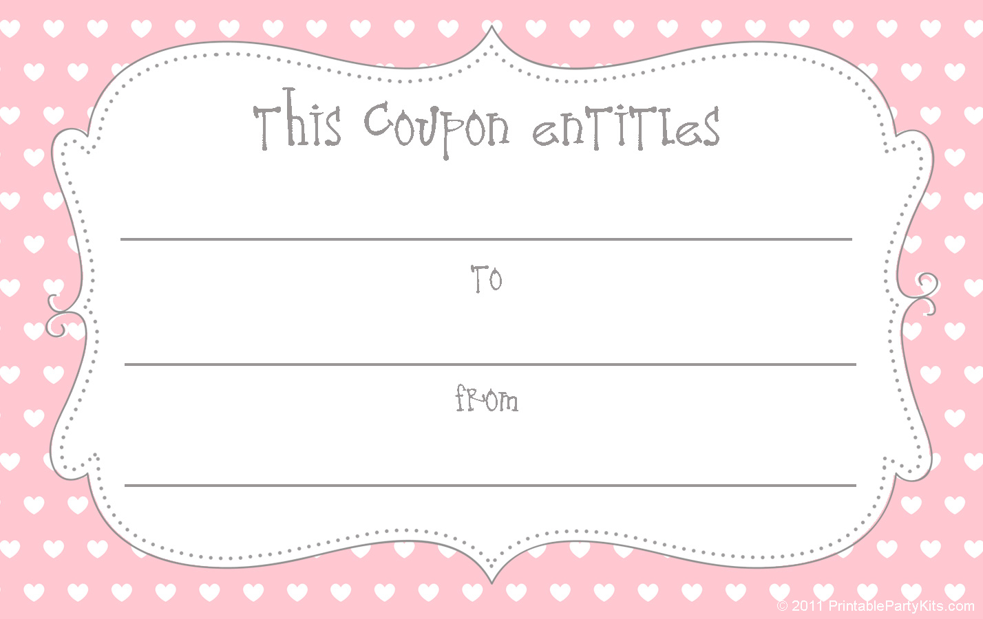 Printable Valentine's Day Coupon Template