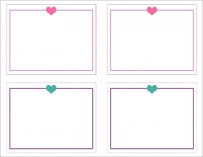Printable Blank Valentines Day Cards