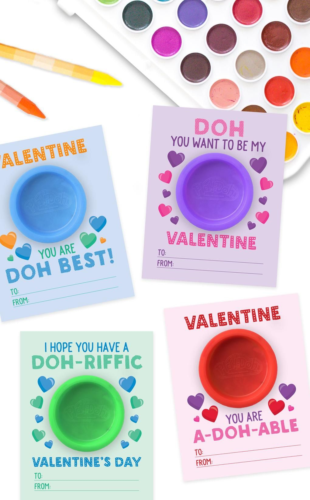 Printable Play Doh Valentines Free
