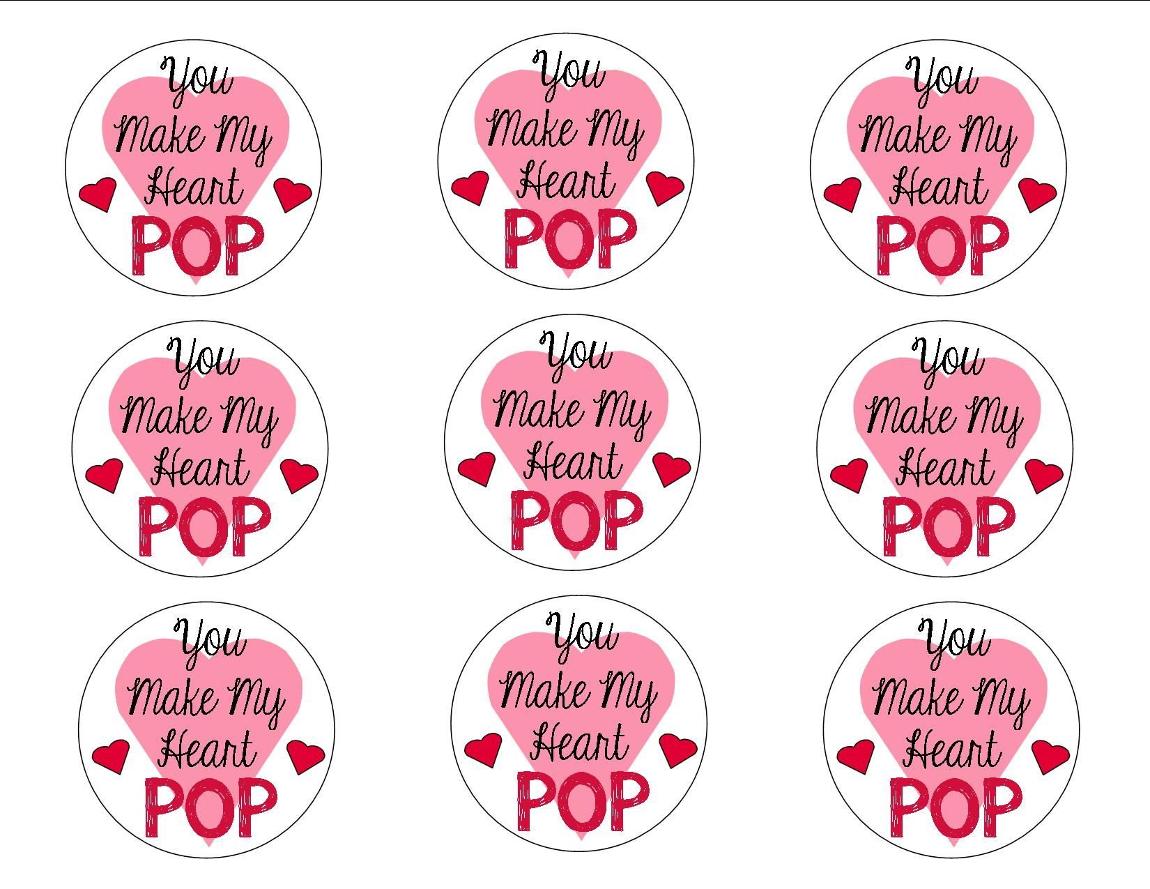 Cute Free Printable Valentine Tags