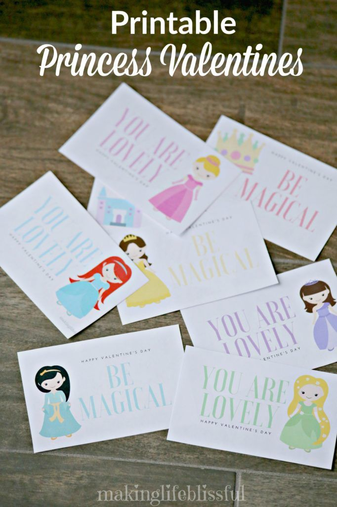 Free Printable Princess Valentines