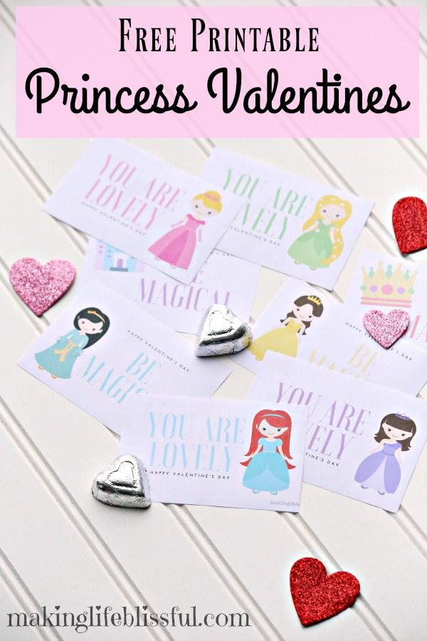 Free Printable Princess Valentines