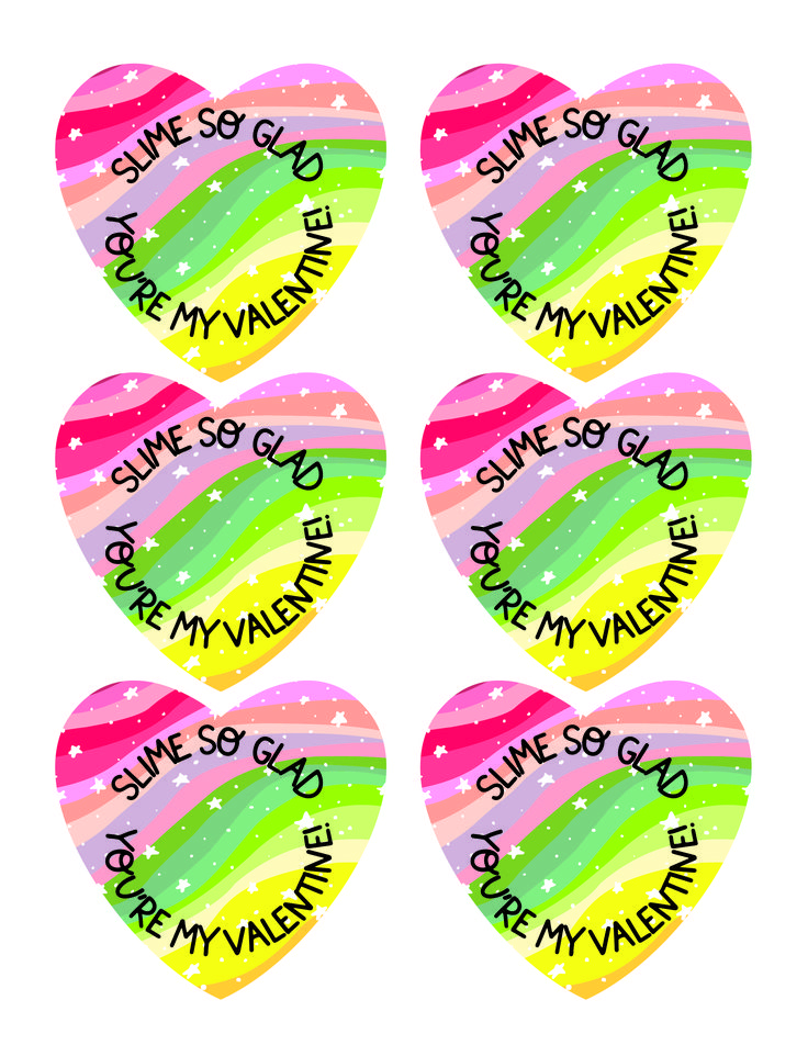 Free Printable Slime Valentines