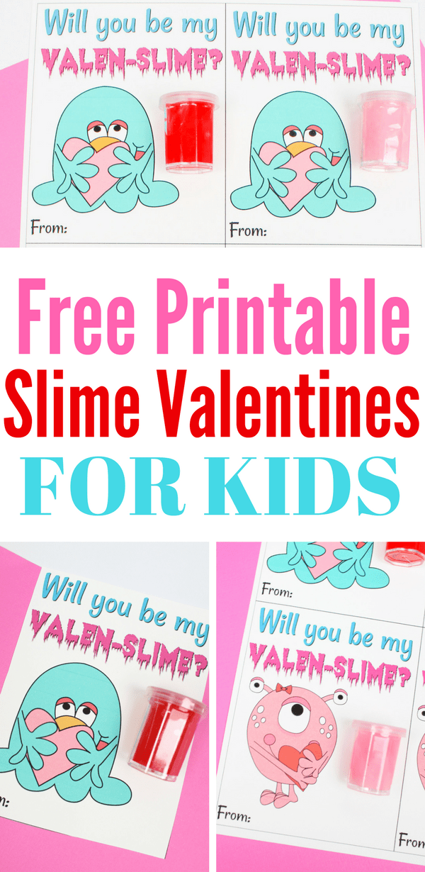 Free Printable Slime Valentines