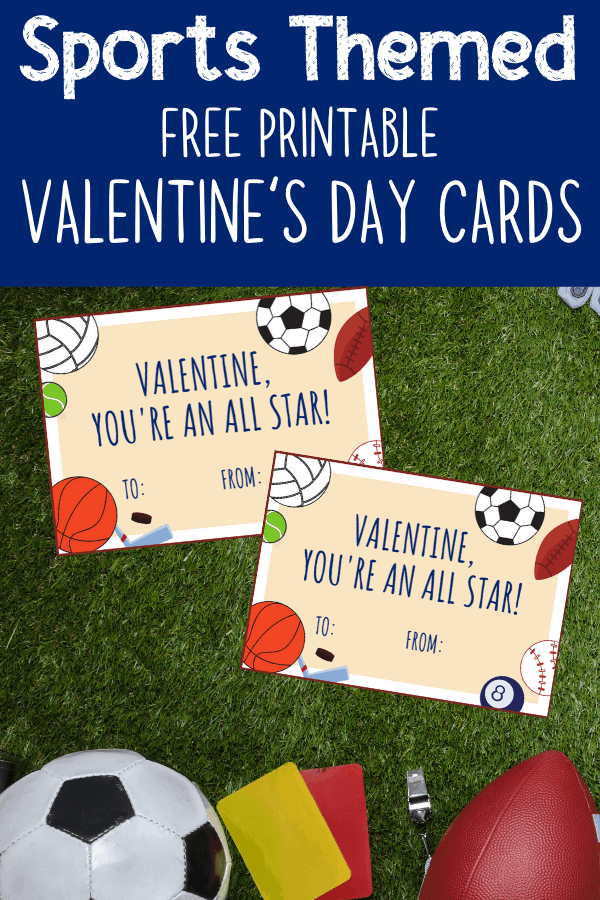 Free Printable Sports Valentines Day Cards