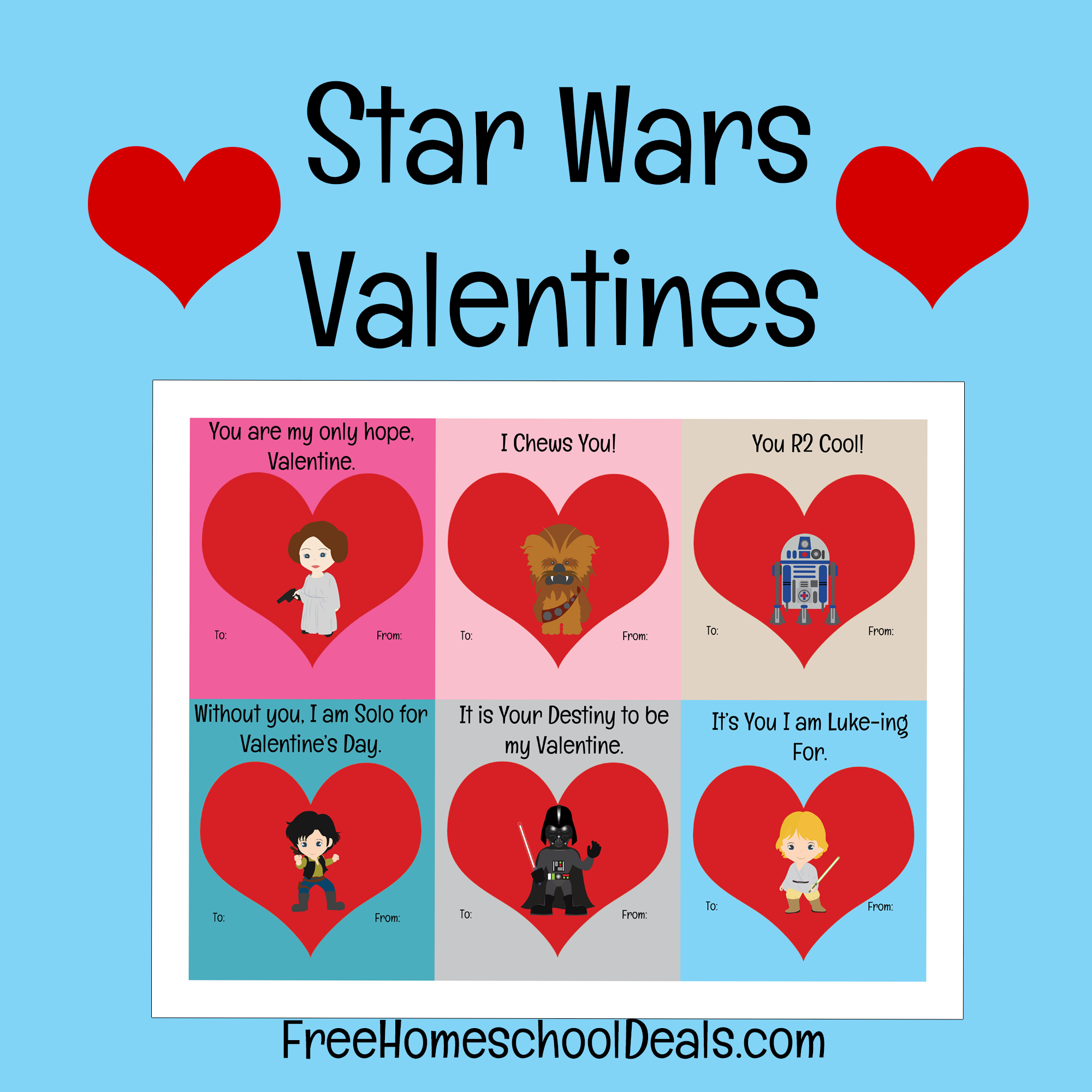 Star Wars Valentines Printables