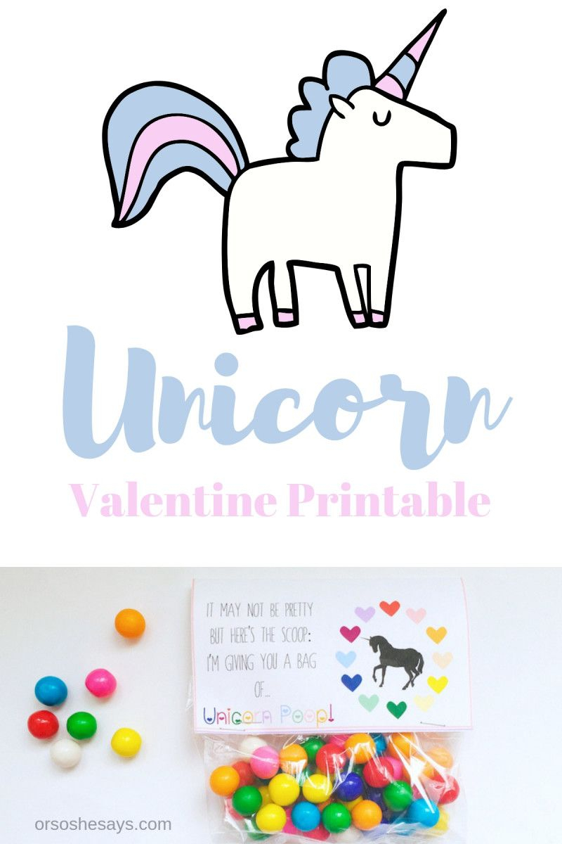 Printable Unicorn Valentine Cards