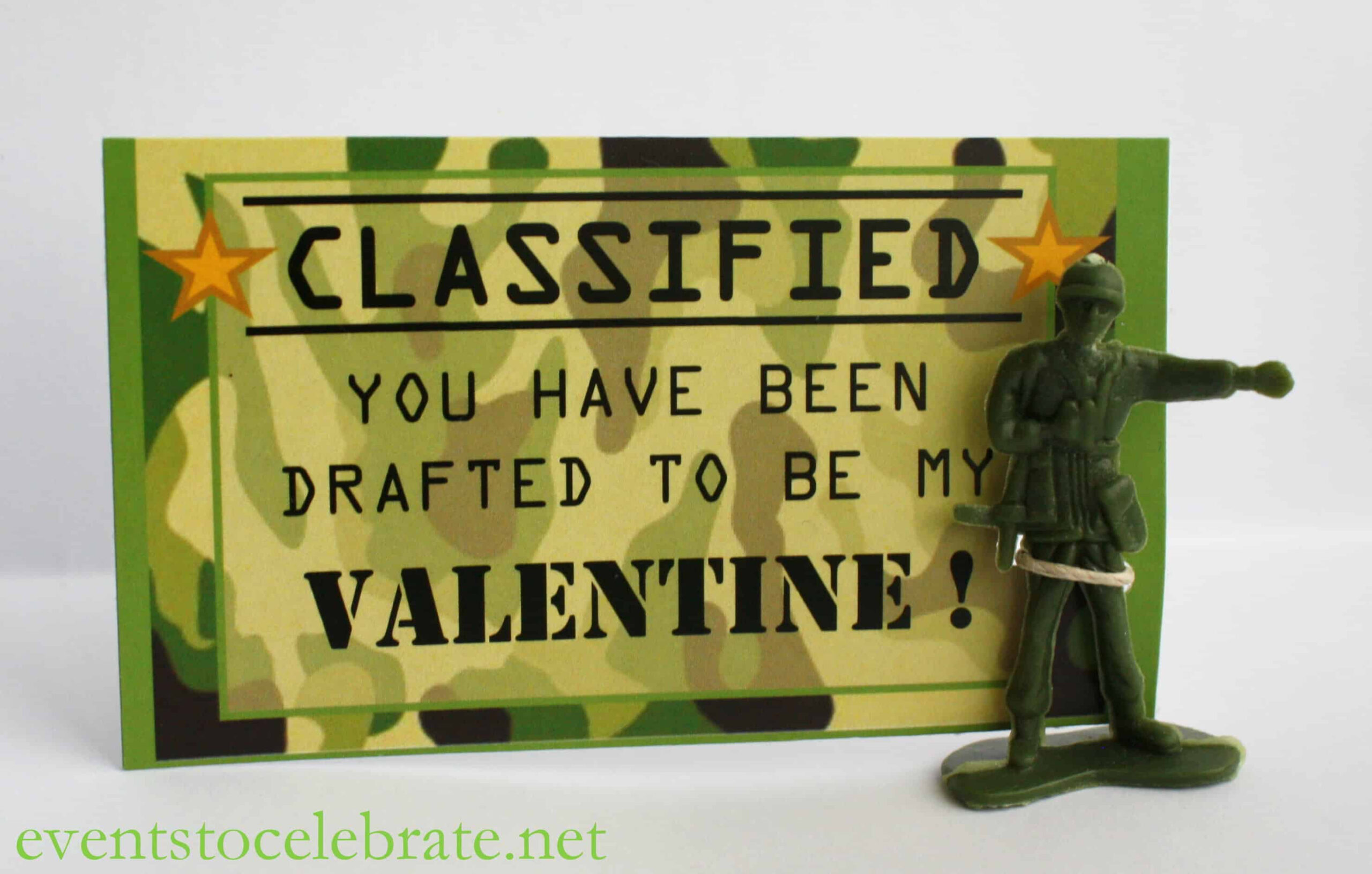 Army Free Printable Valentine's