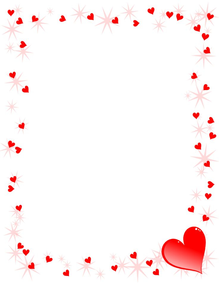 Free Printable Valentine Stationery Borders