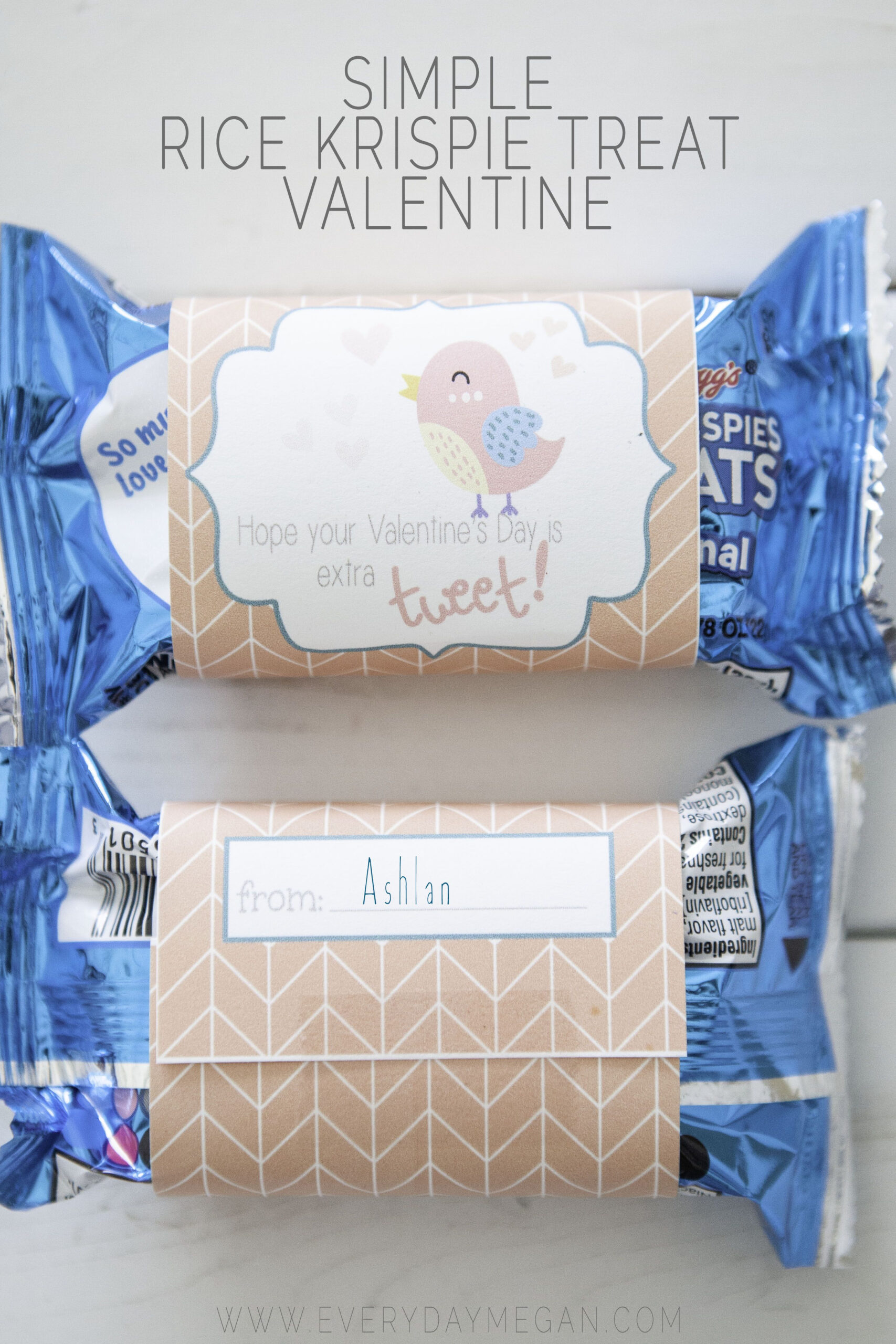 Rice Krispie Valentine Printable