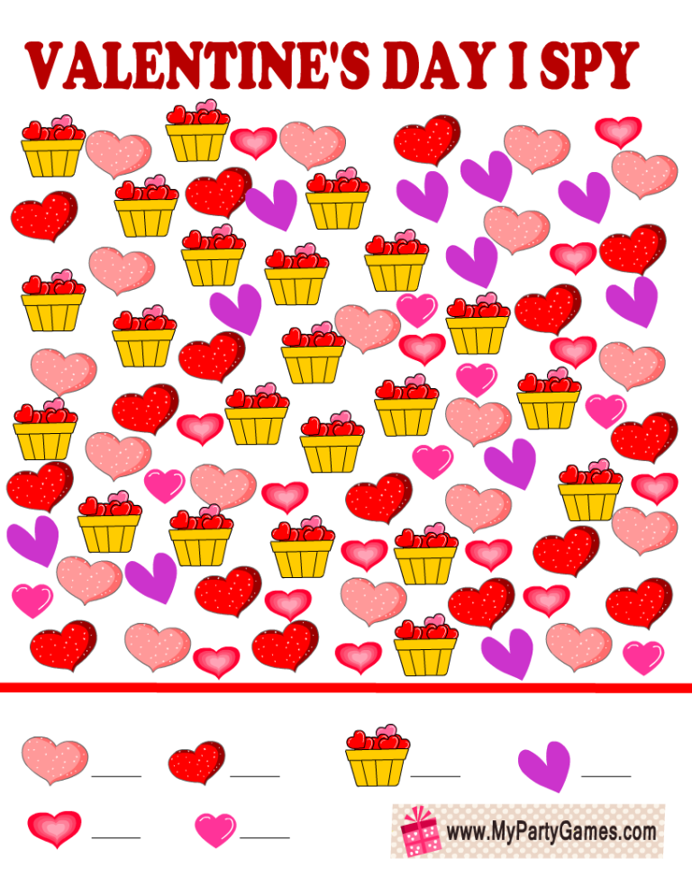 I Spy Valentine Printable