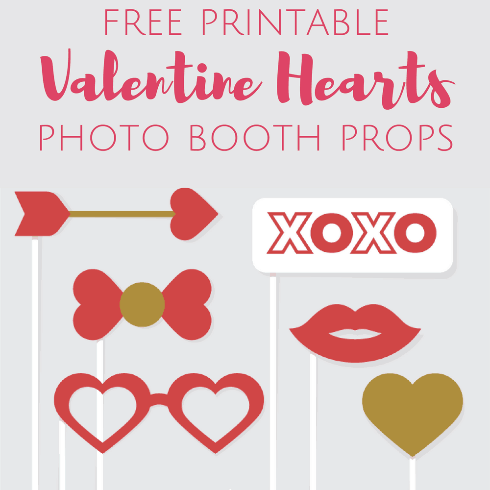 Printable Valentine Photo Booth Props