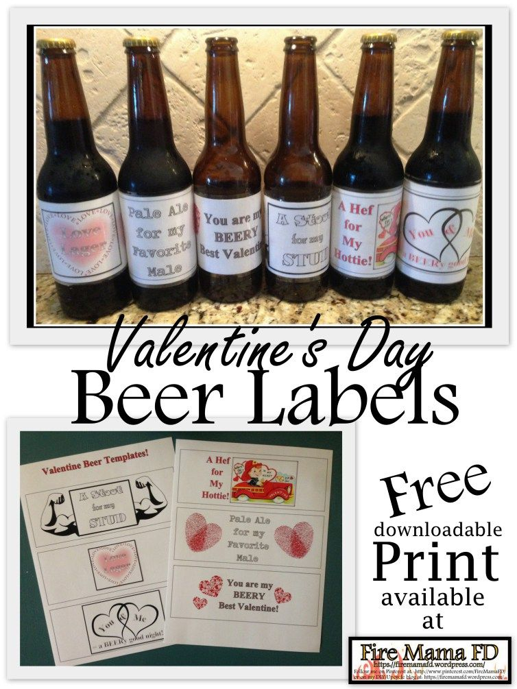 Beer Valentine Printable Labels