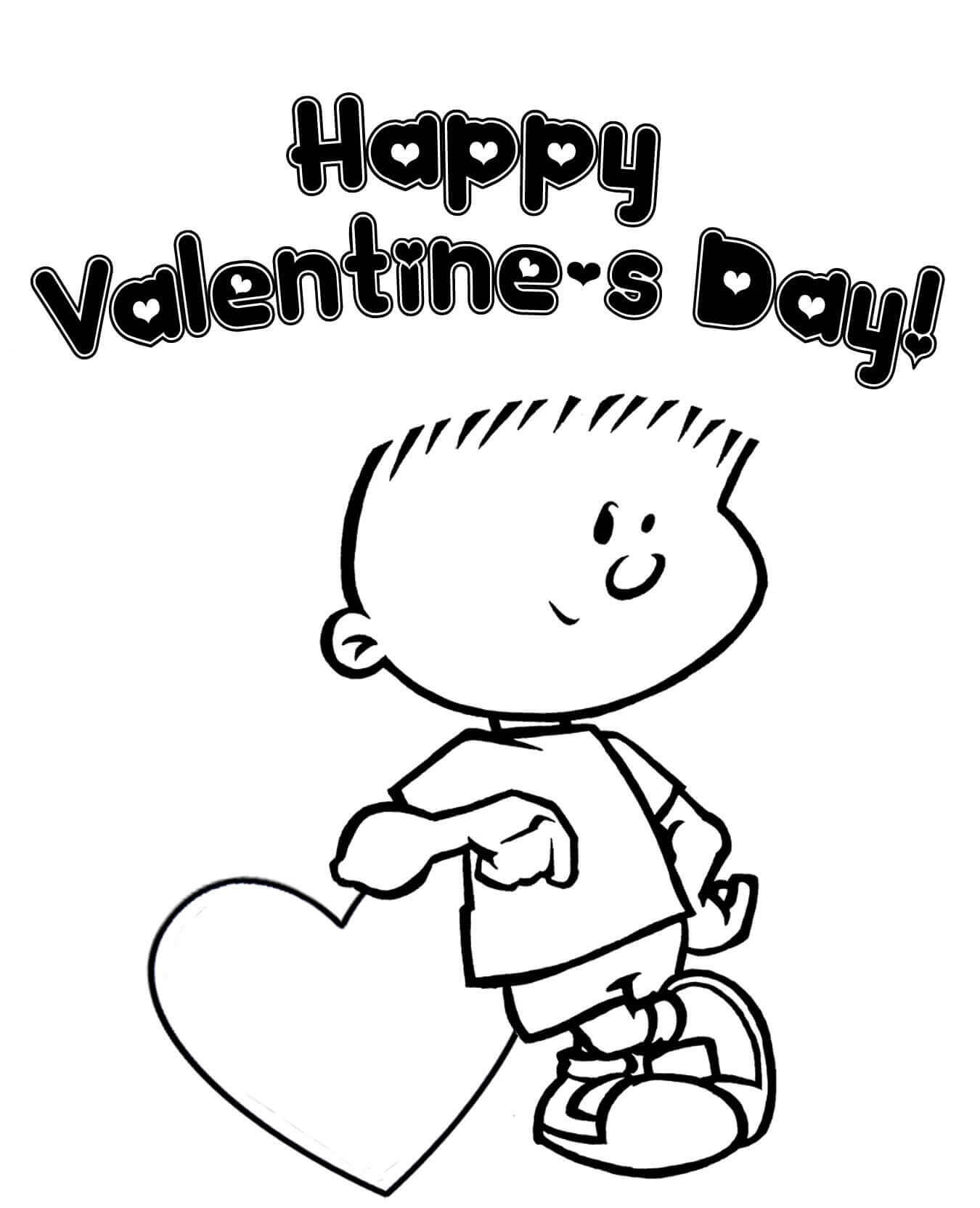 Valentines To Color Printable