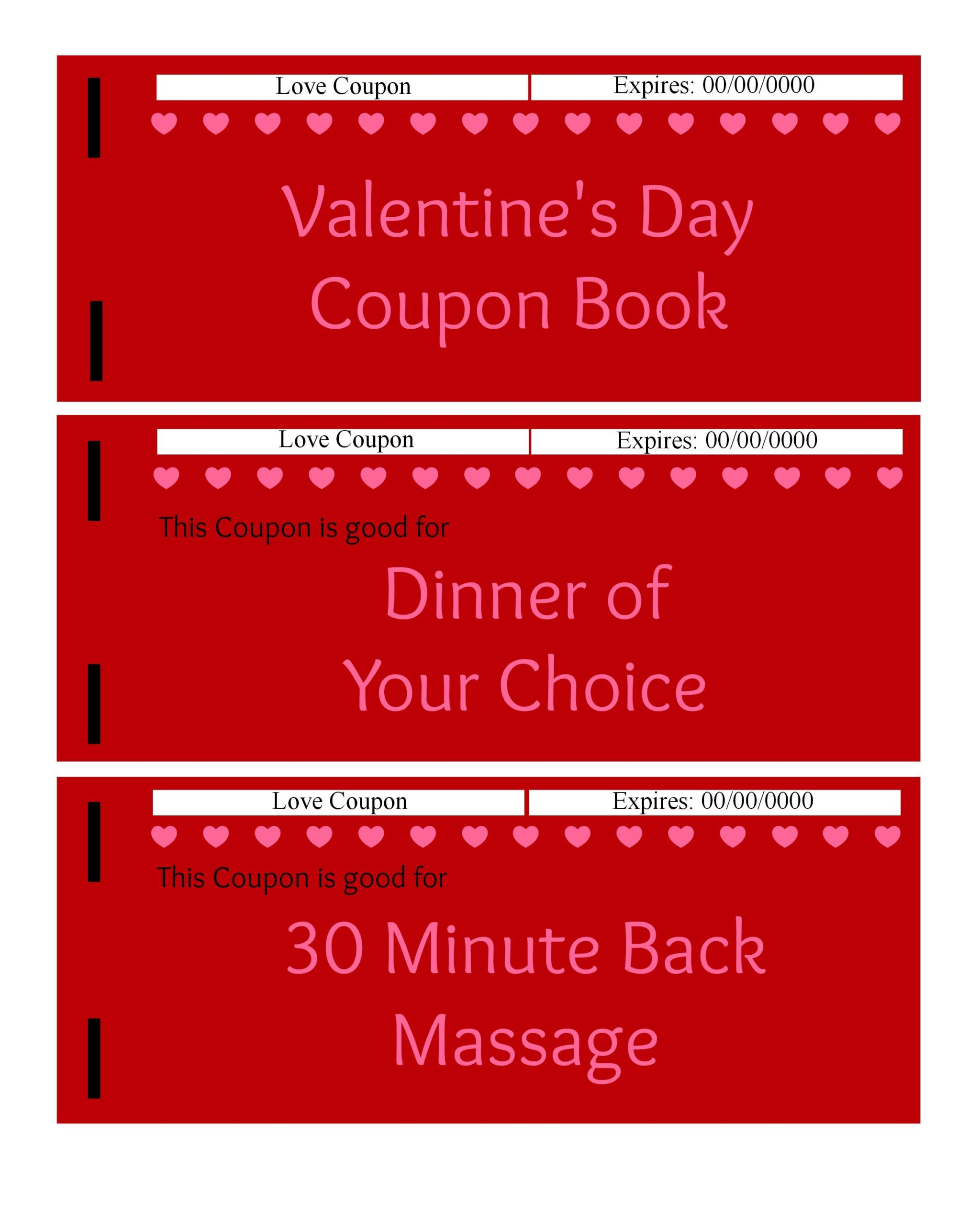 Valentine's Day Coupon Book Printable