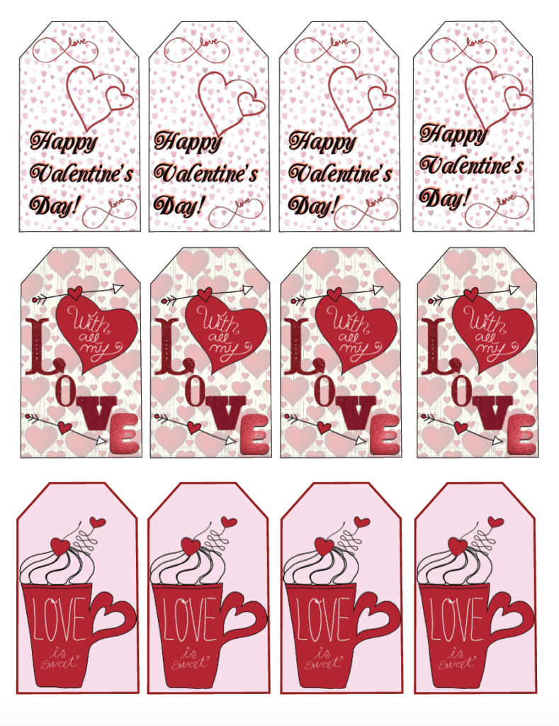Printable Valentines Gift Tags