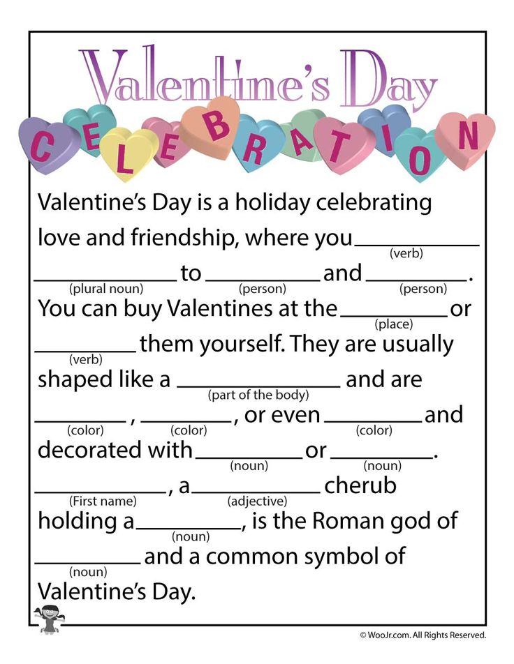 Valentine Mad Libs Printable