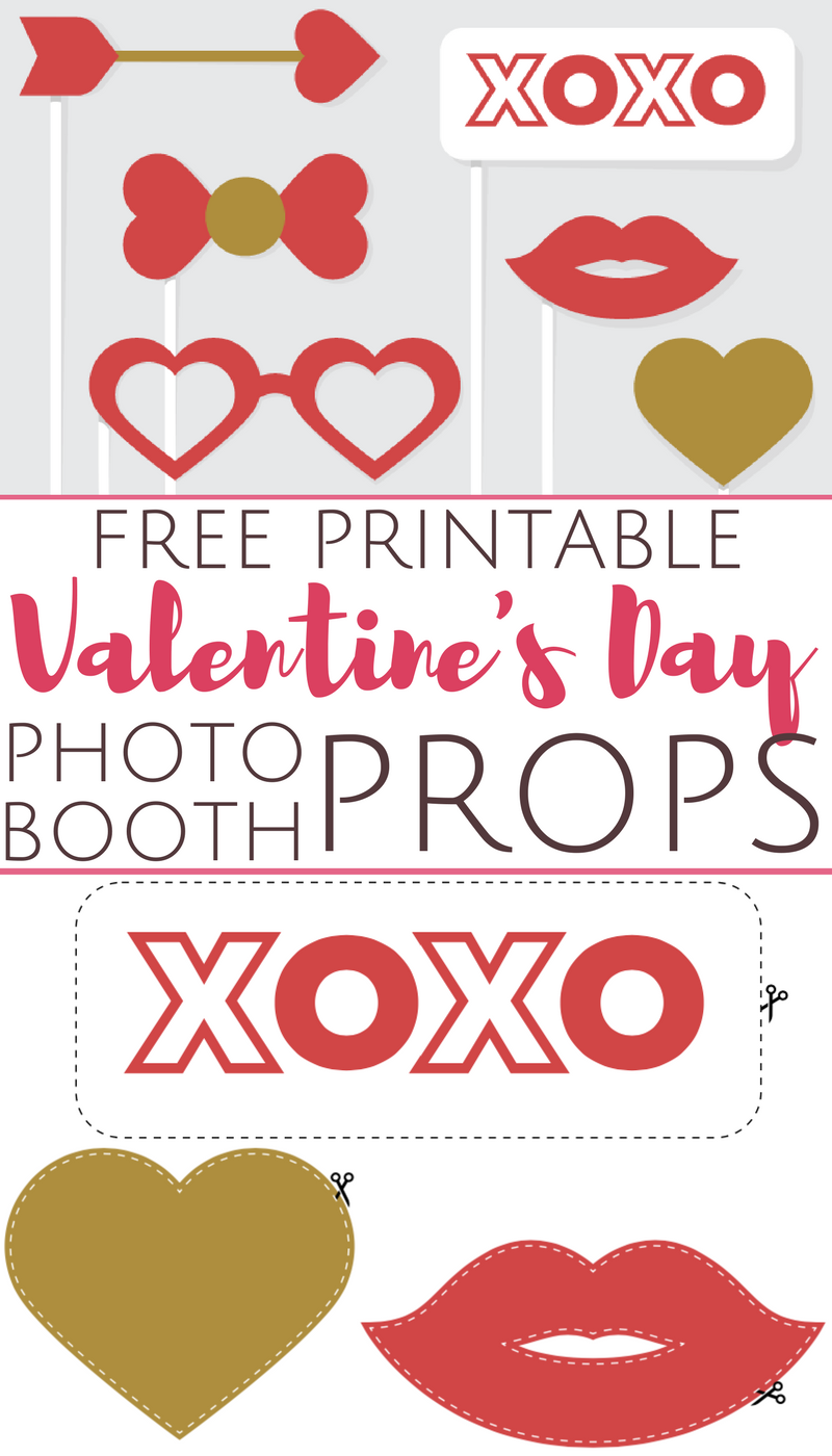 Valentine's Day Photo Props Printable