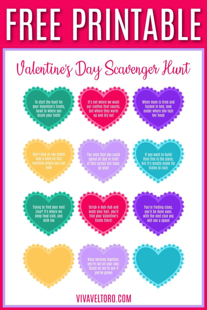 Free Printable Valentine's Scavenger Hunt