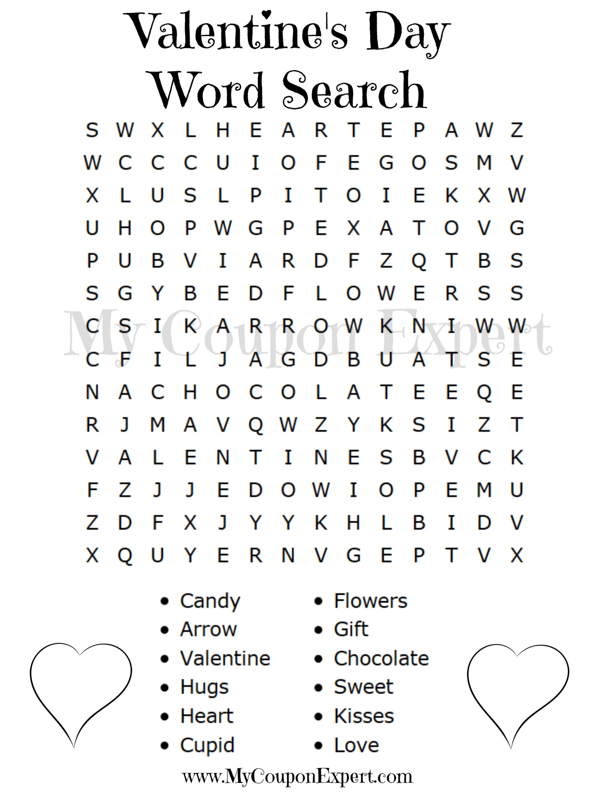 Valentine Word Games Printable
