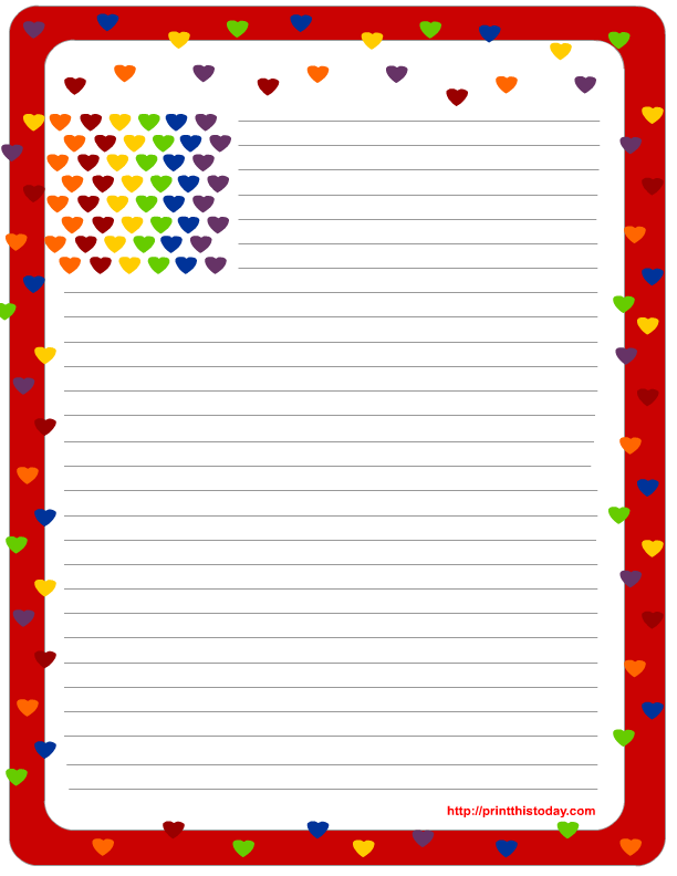 Valentine Stationery Free Printable